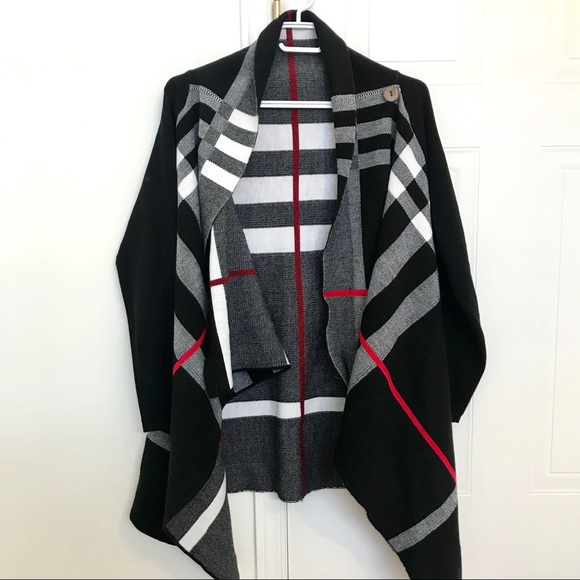 Checkered shawl jacket - Picture 3 of 6